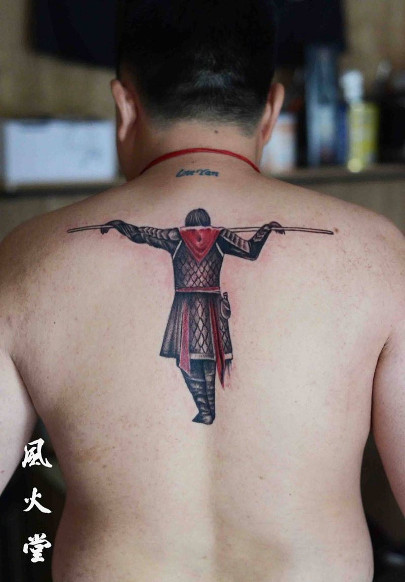 悟空纹身纹身图片_成品背部传统人物纹身图案