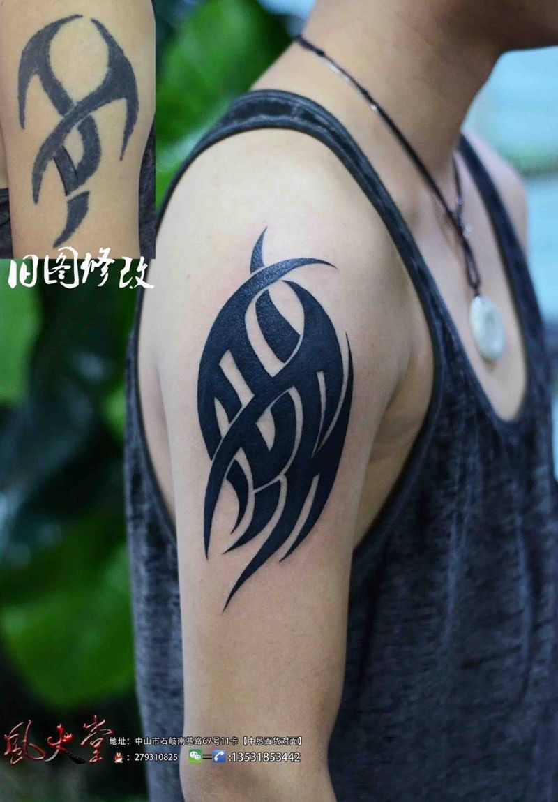 图腾修改纹身图片_成品手臂欧美图腾纹身图案