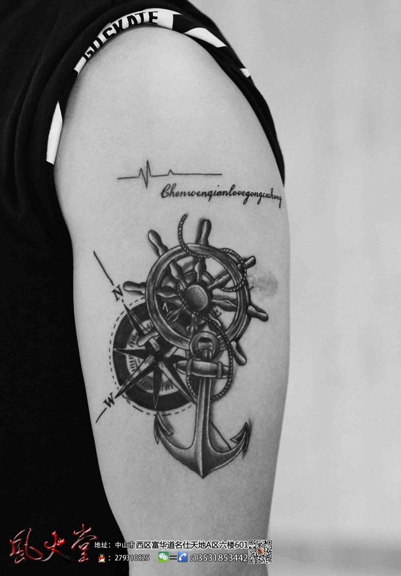 遮盖纹身图片_成品手臂欧美字符静物纹身图案