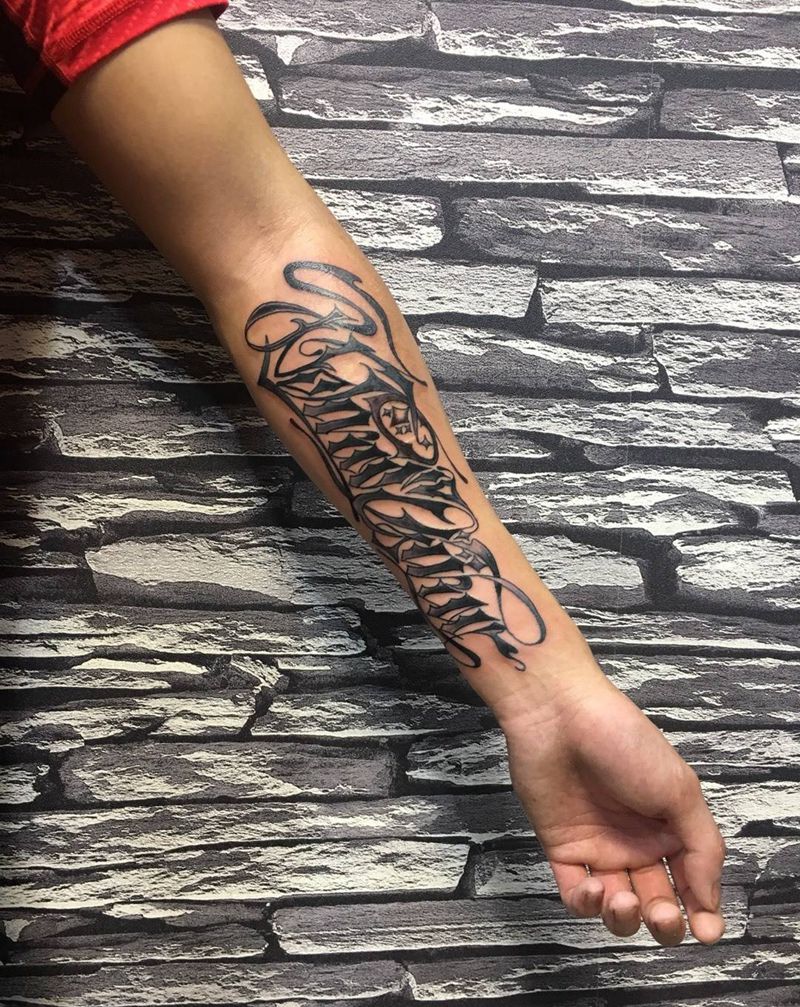 定制原创奇卡诺字体纹身图片