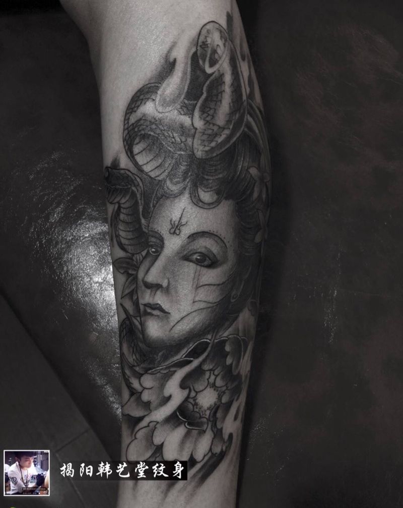 美杜莎。纹身图片