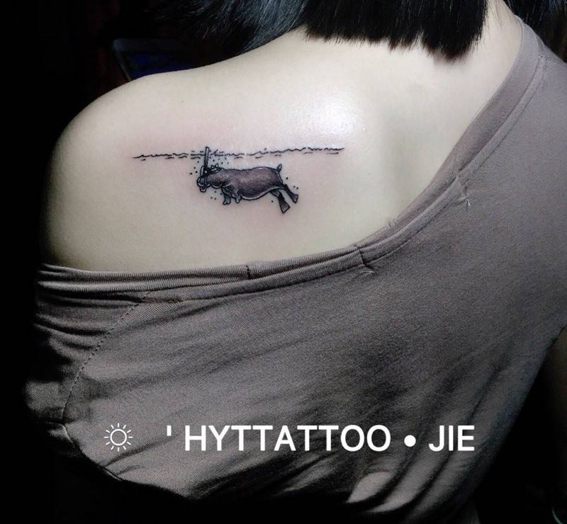 河马纹身图片