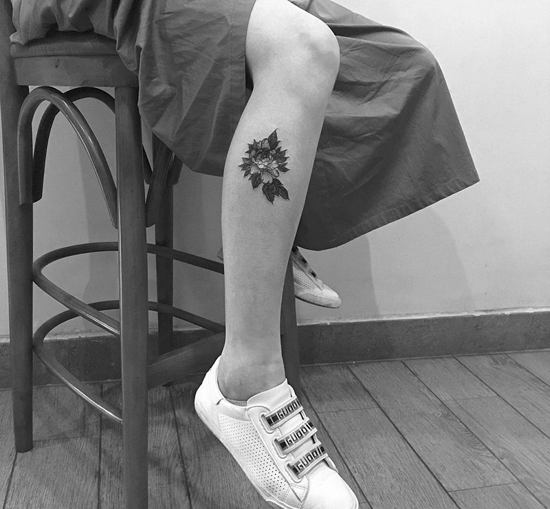 -纹身图片_腿部纹身图案