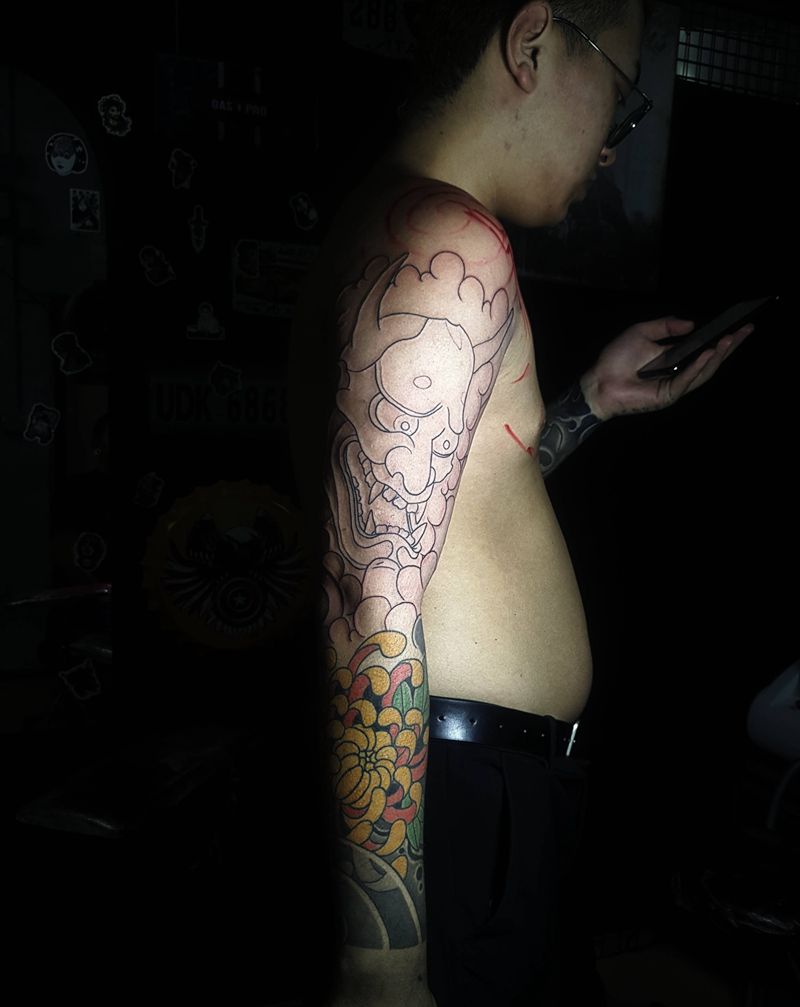 未完待续纹身图片_手臂老传统纹身图案