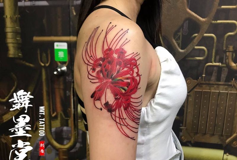 彼岸花纹身图片