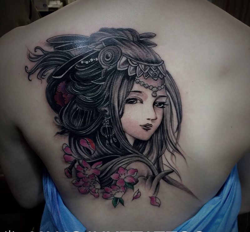 修改的作品、修改前后对比。纹身图片