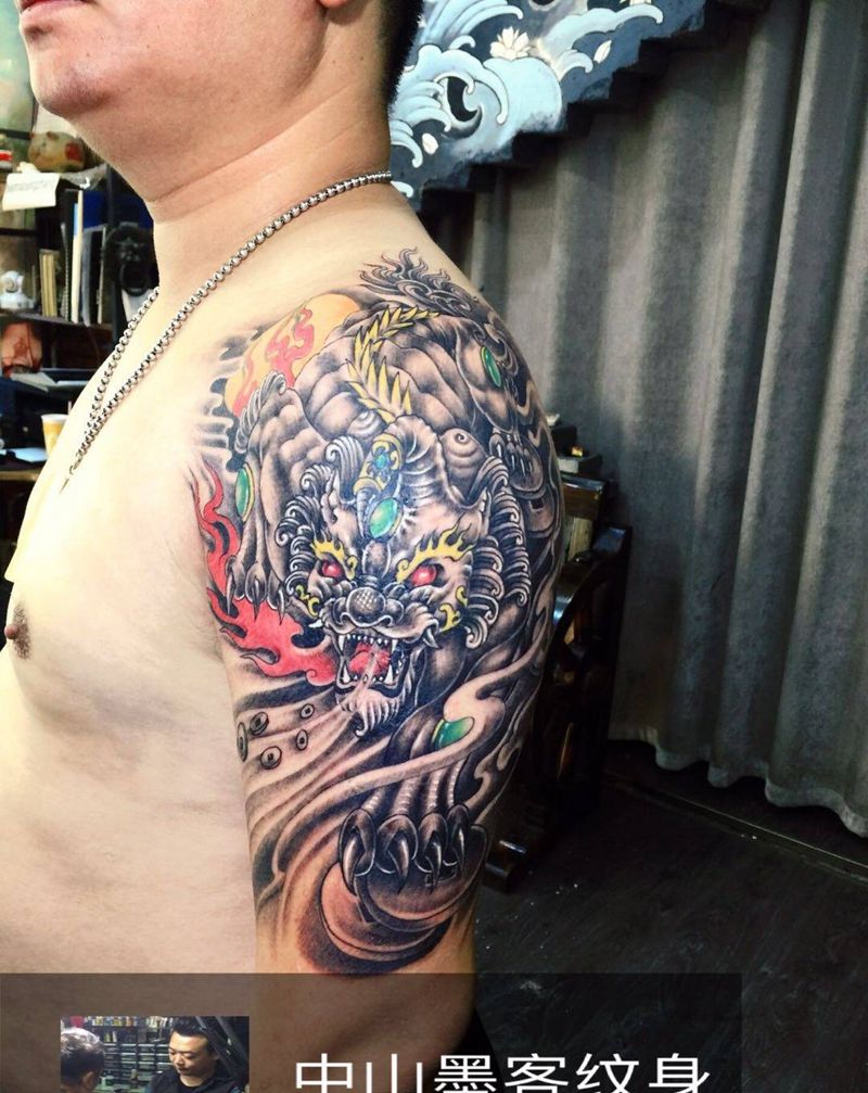招财貔貅纹身图片