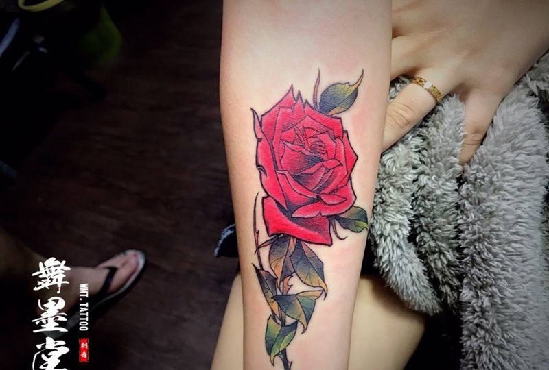玫瑰纹身图片
