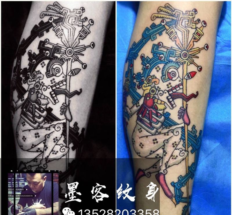 新派抽象图纹身图片