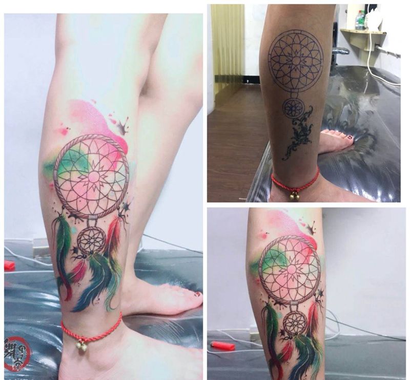 水彩盖图 作品纹身图片