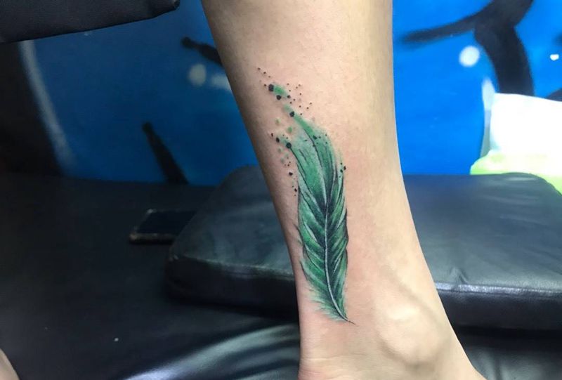 羽毛纹身图片