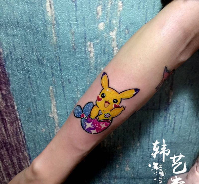 皮卡丘纹身图片