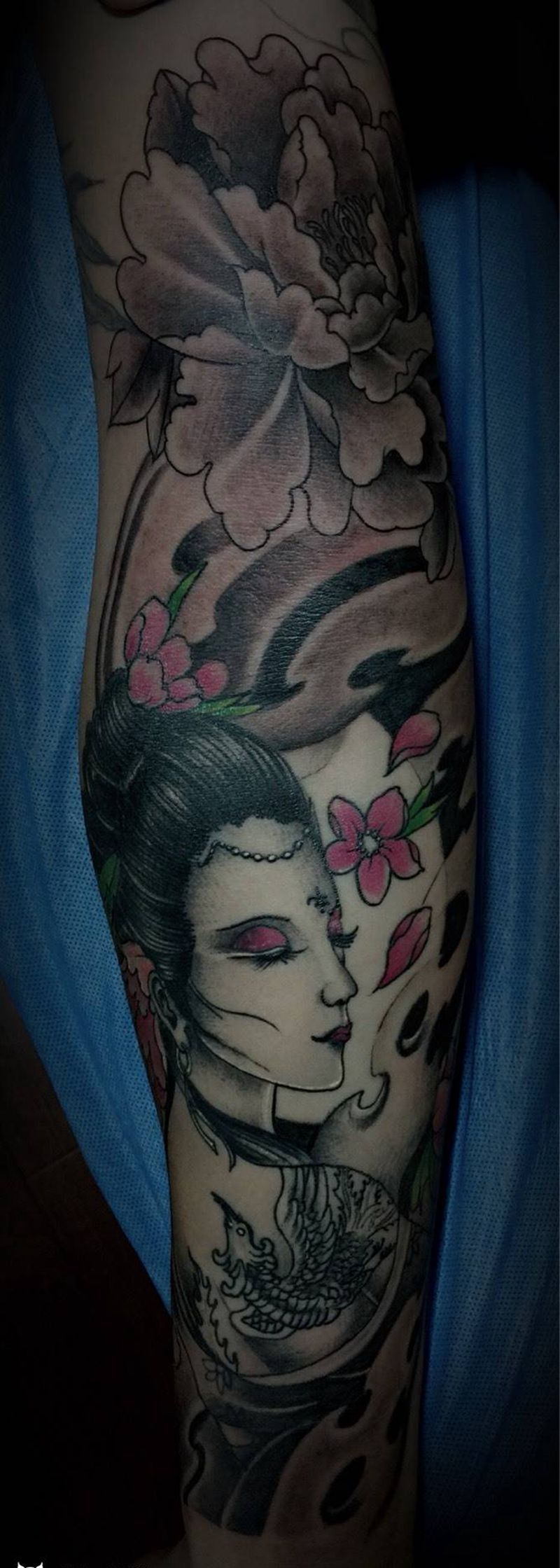 艺妓。纹身图片