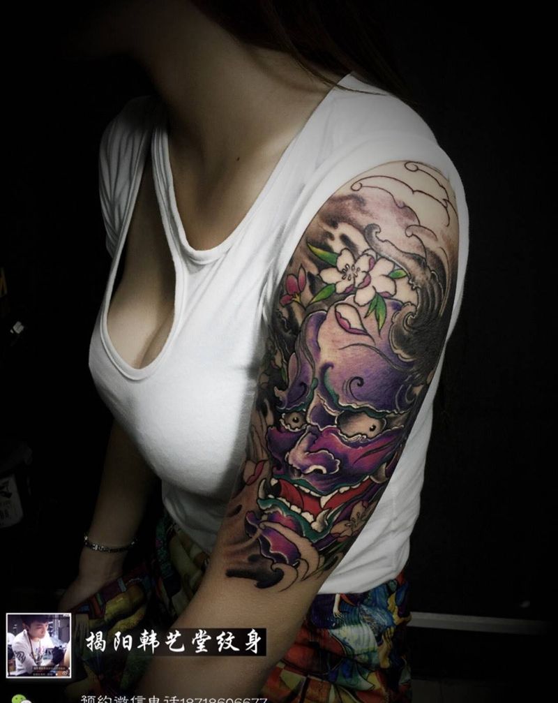 彩色般诺纹身图片