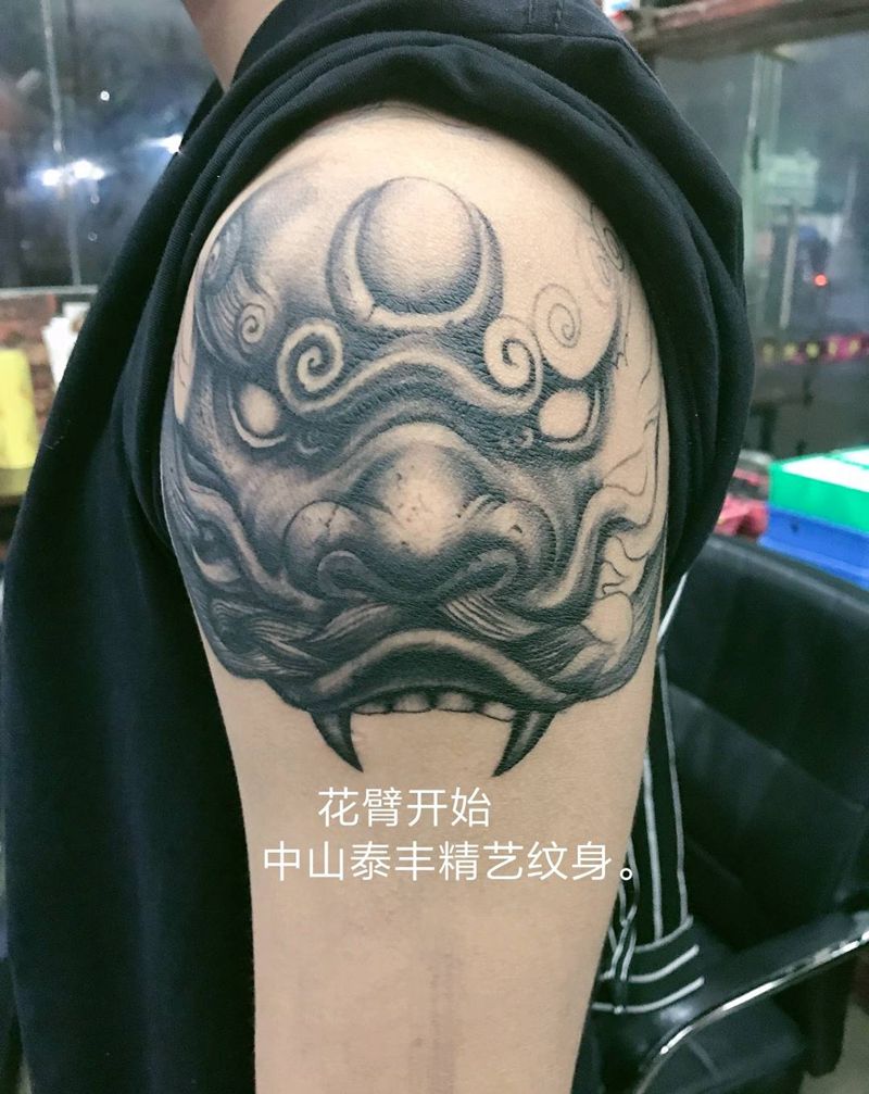 花臂开始纹身图片_肩部手臂新传统欧美写实纹身图案