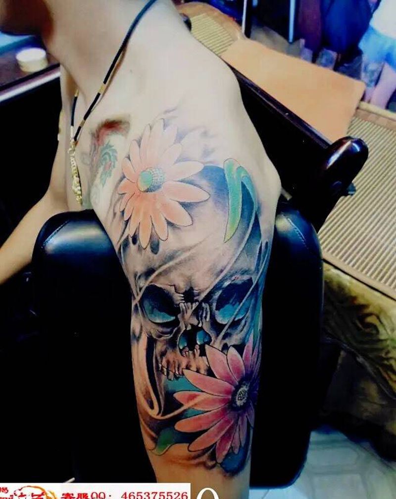 骷髅头。纹身图片