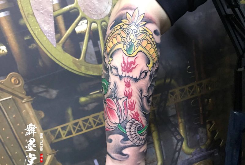 象神 新传统纹身图片