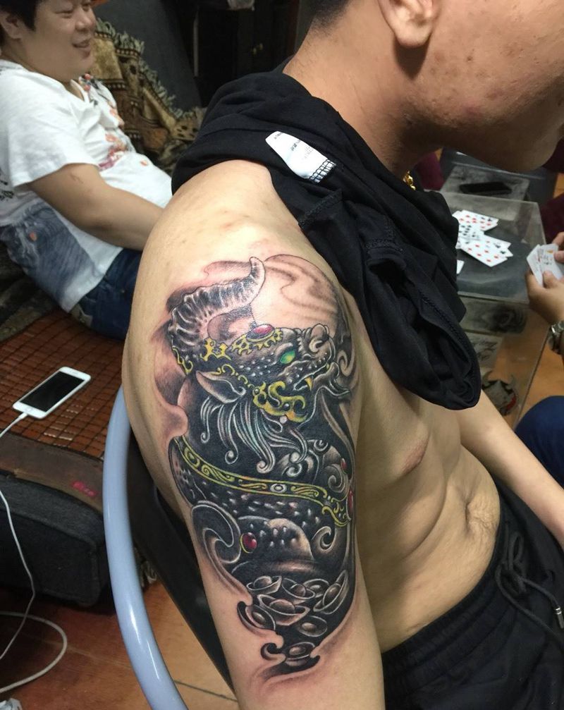 招财貔貅纹身图片