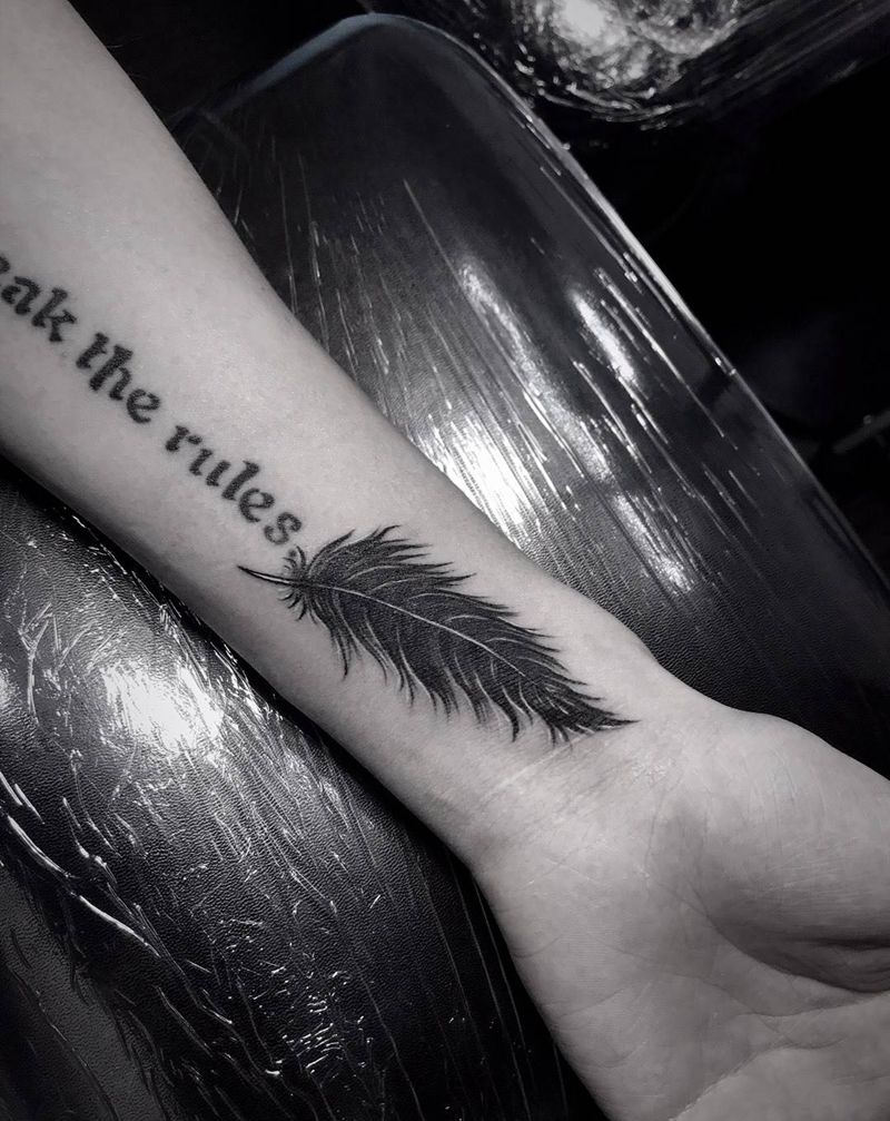 羽毛纹身图片