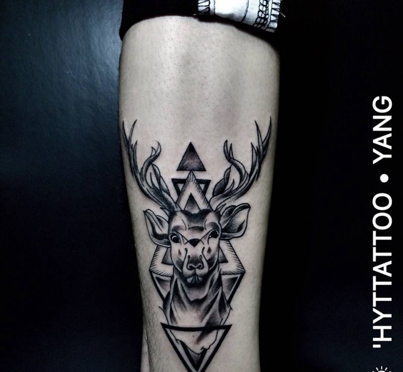 麋鹿纹身图片