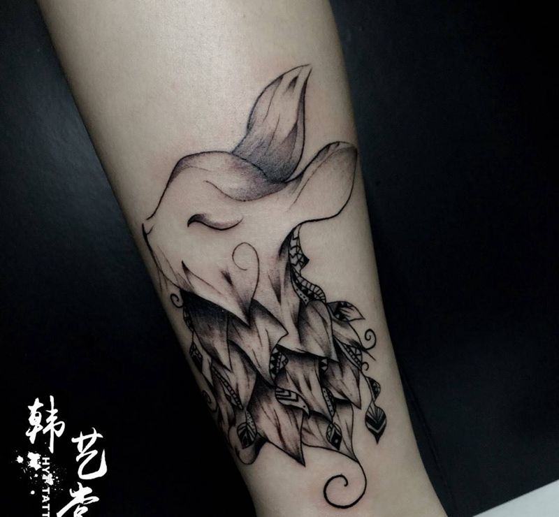 兔子纹身图片