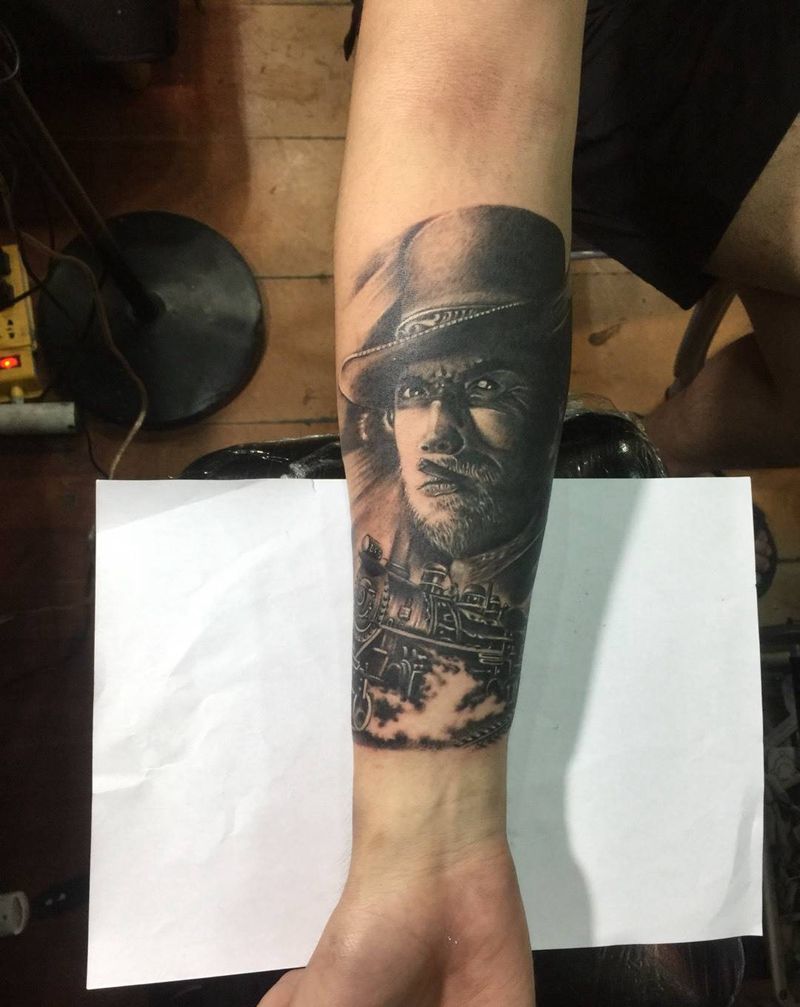 欧美写实肖像纹身图片