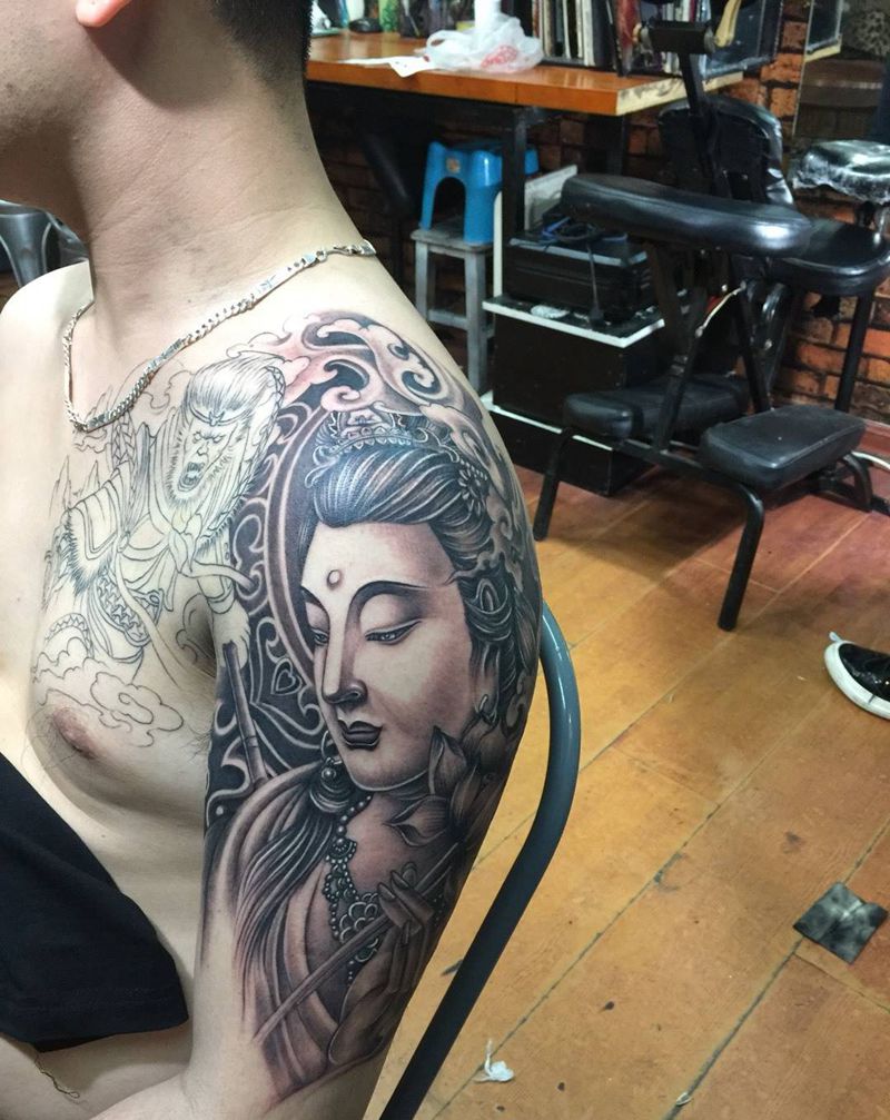 半胛未完成（待续）纹身图片