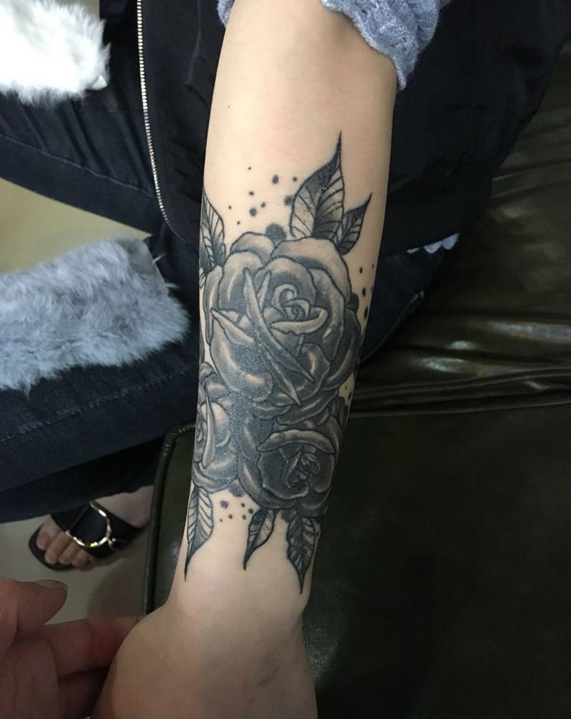 玫瑰纹身图片