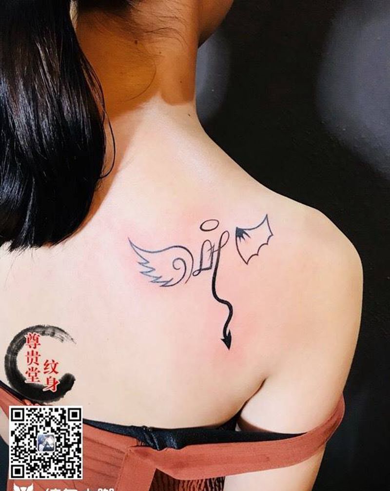 小天使纹身图片