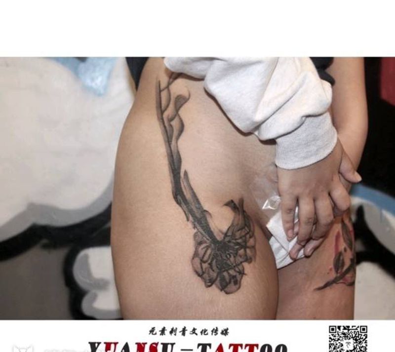 还是喜欢深夜发作品纹身图片_水墨水彩纹身图案