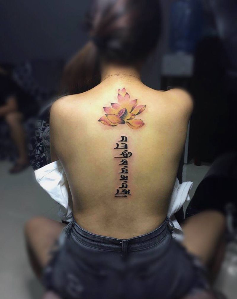 藏文  花纹身图片