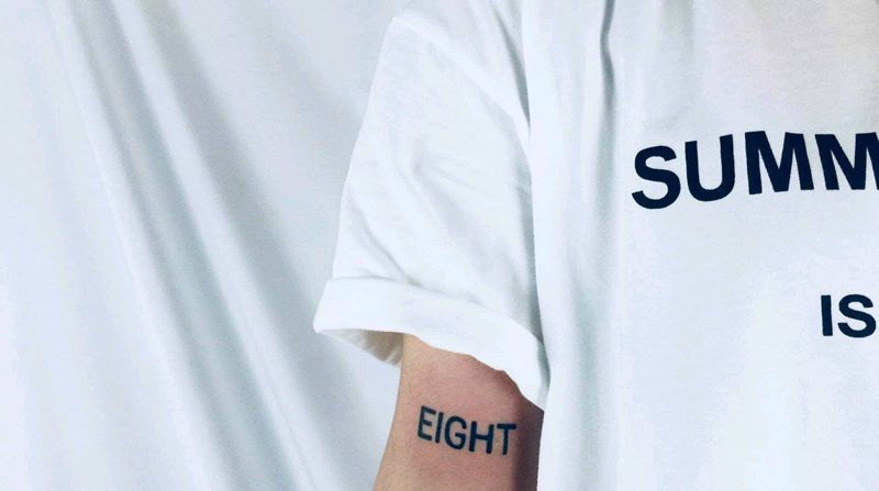 英文纹身图片_手臂清新成品纹身图案