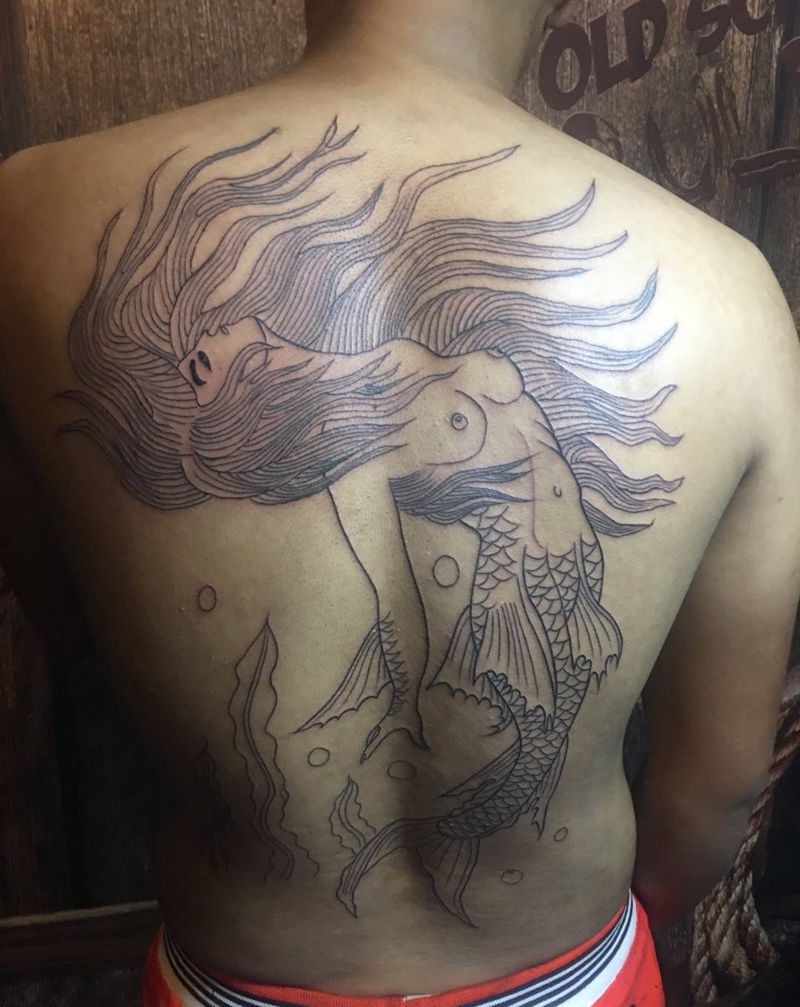 美人鱼纹身图片