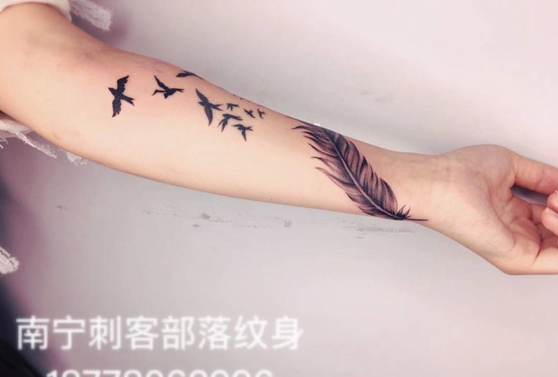 羽毛纹身纹身图片