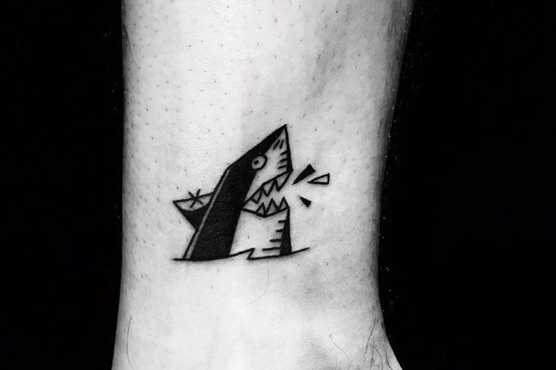 小鲨鱼纹身图片