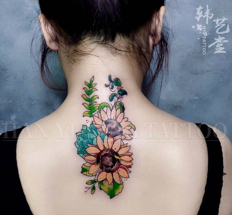 向日葵纹身图片