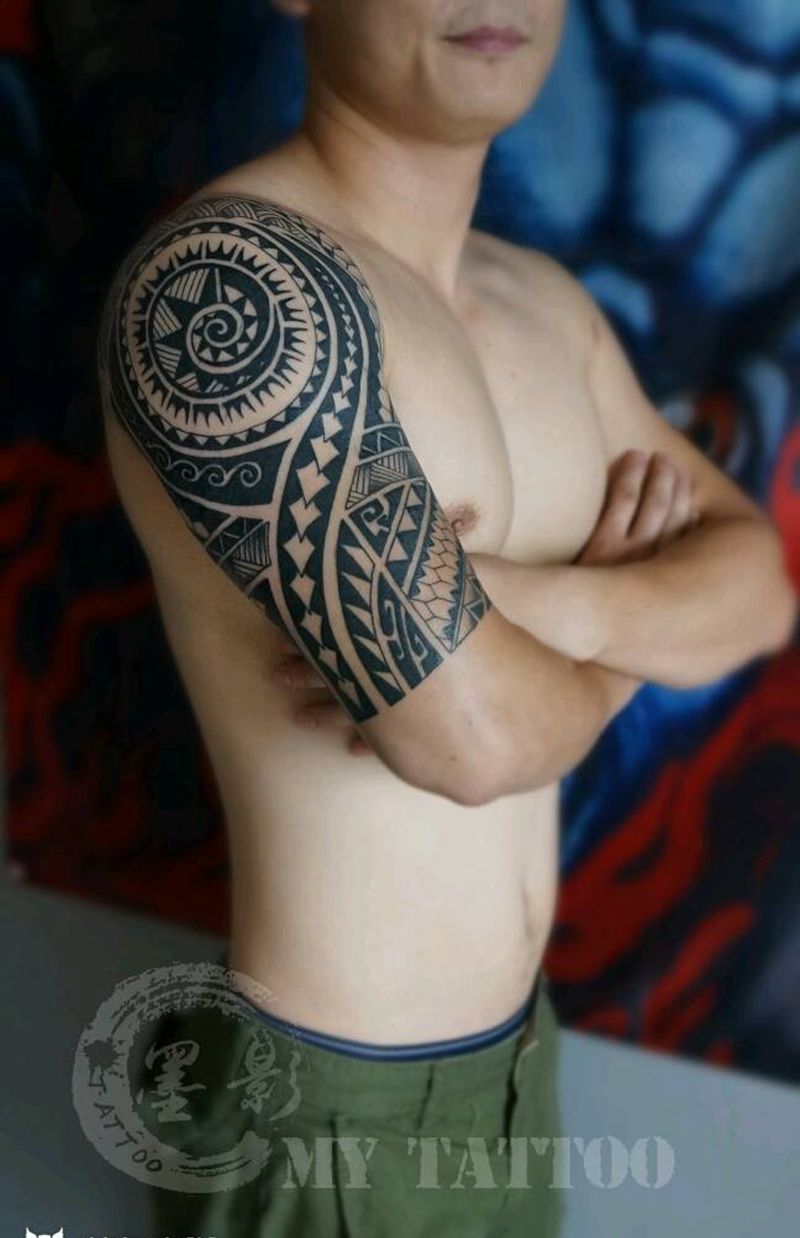 玛雅图腾纹身图片_手臂图腾纹身图案