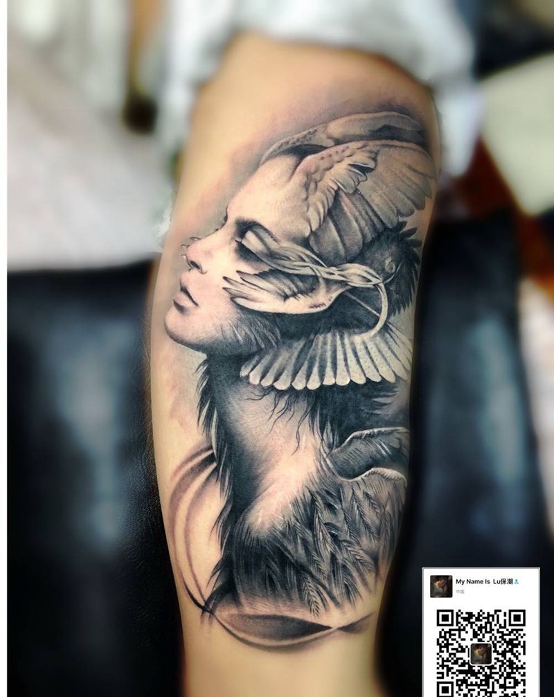风之翼纹身图片