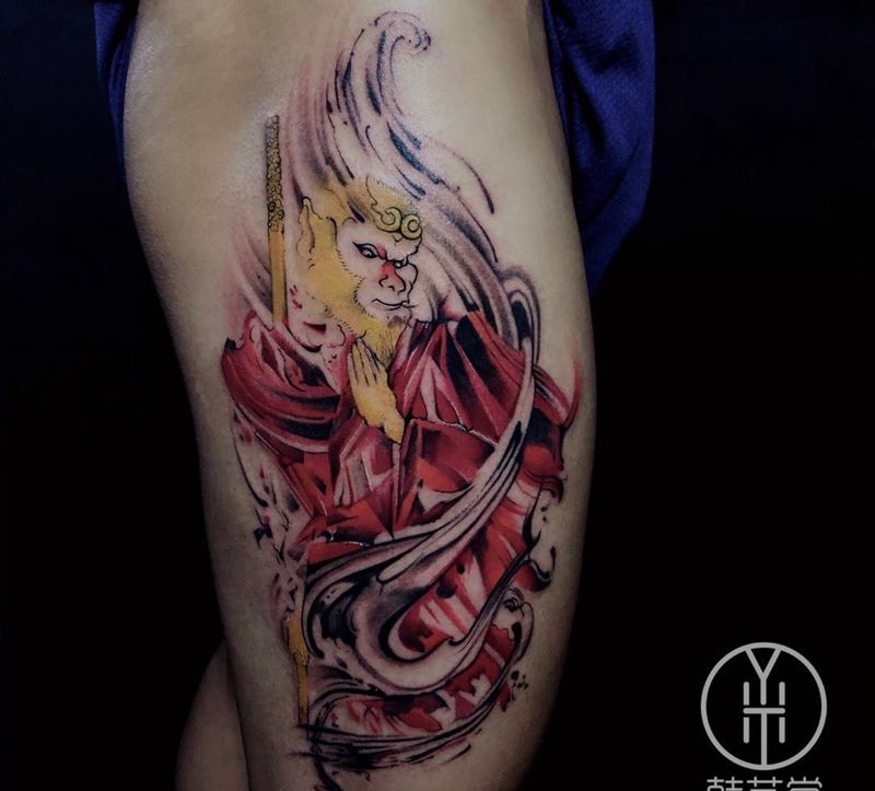 水墨  ·大师兄纹身图片