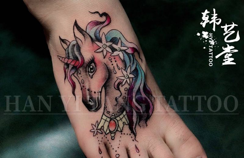 独角兽纹身图片