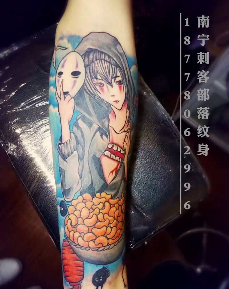 小花臂纹身图片