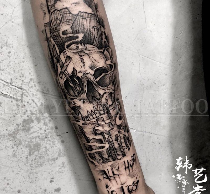 点线面纹身图片