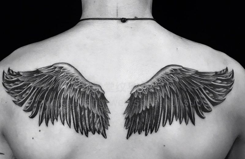 翅膀纹身图片