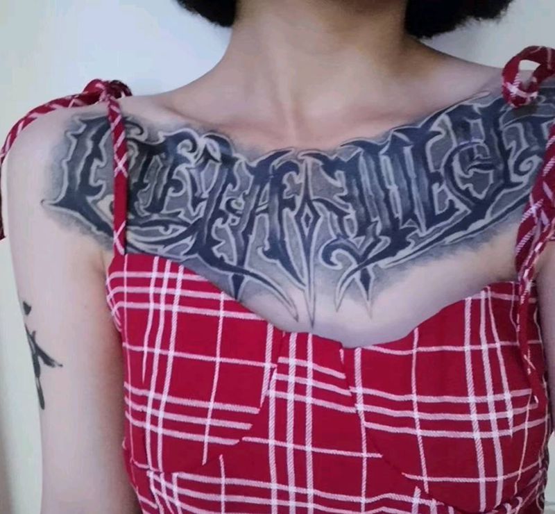 买家秀纹身图片_花体字纹身图案