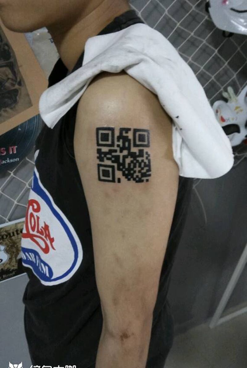 二维码纹身图片