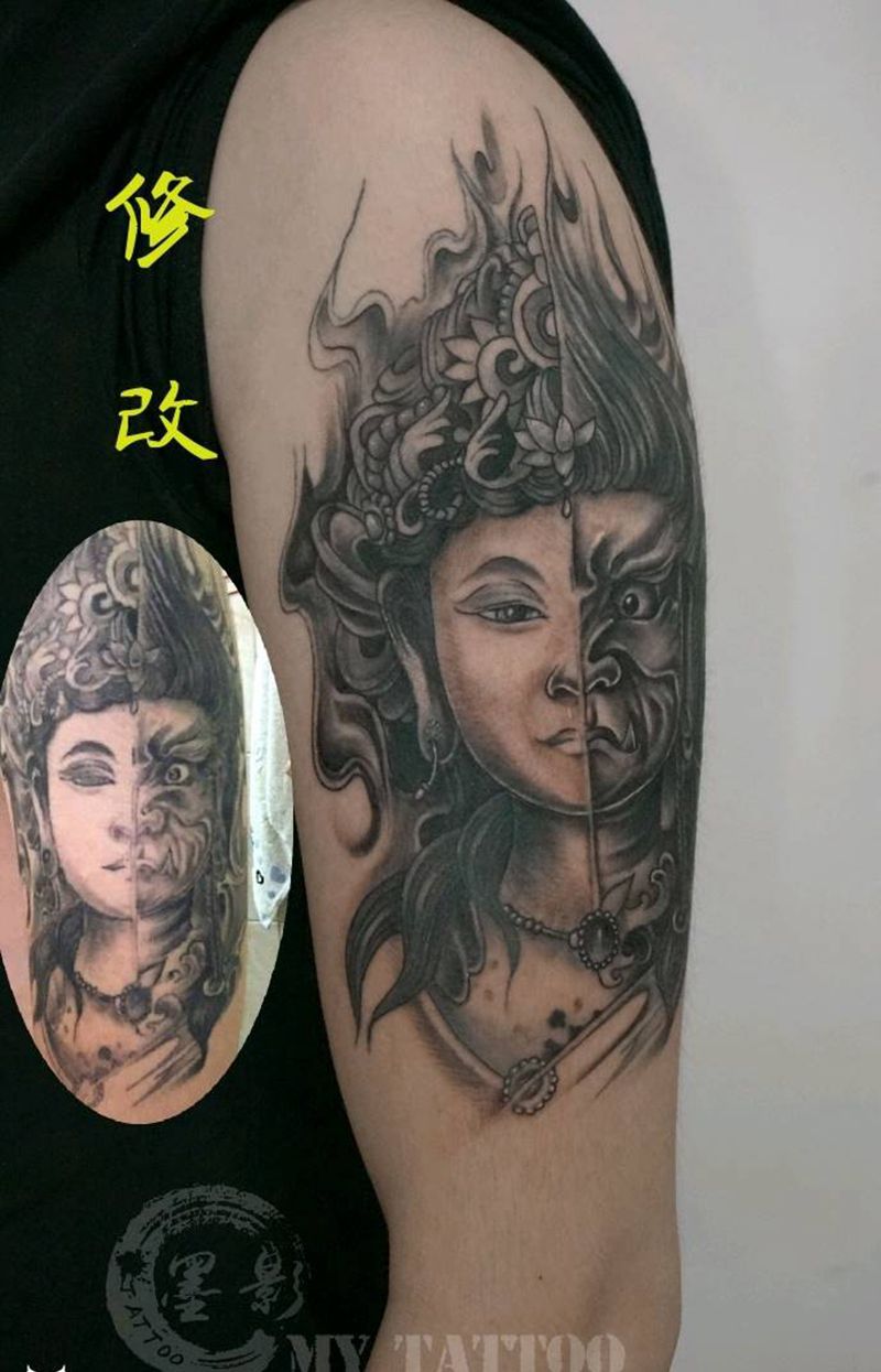 一念 整容前后纹身图片