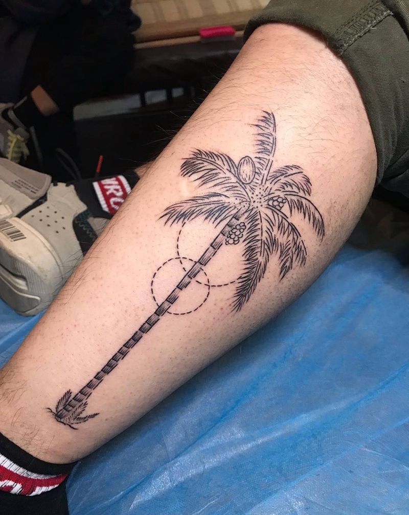 椰树纹身图片