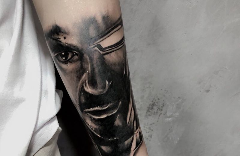 钢铁侠纹身图片