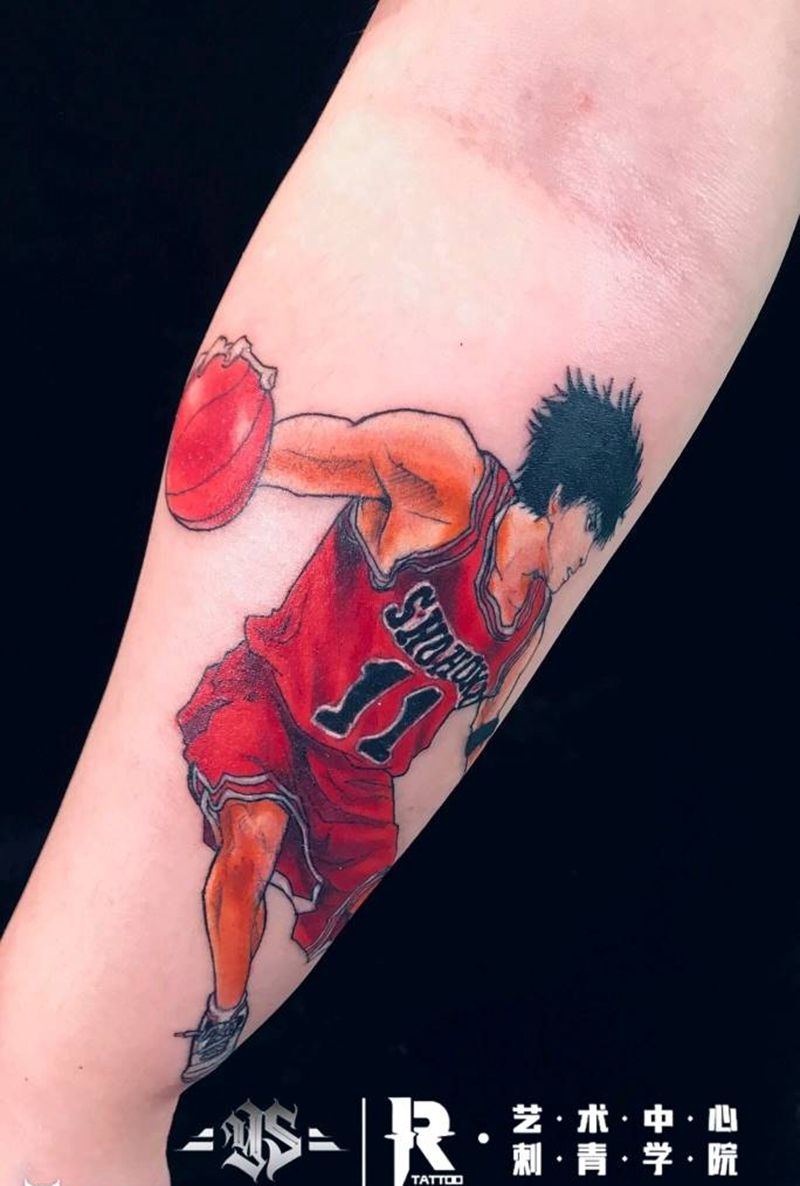 流川枫纹身图片_手臂New School纹身图案