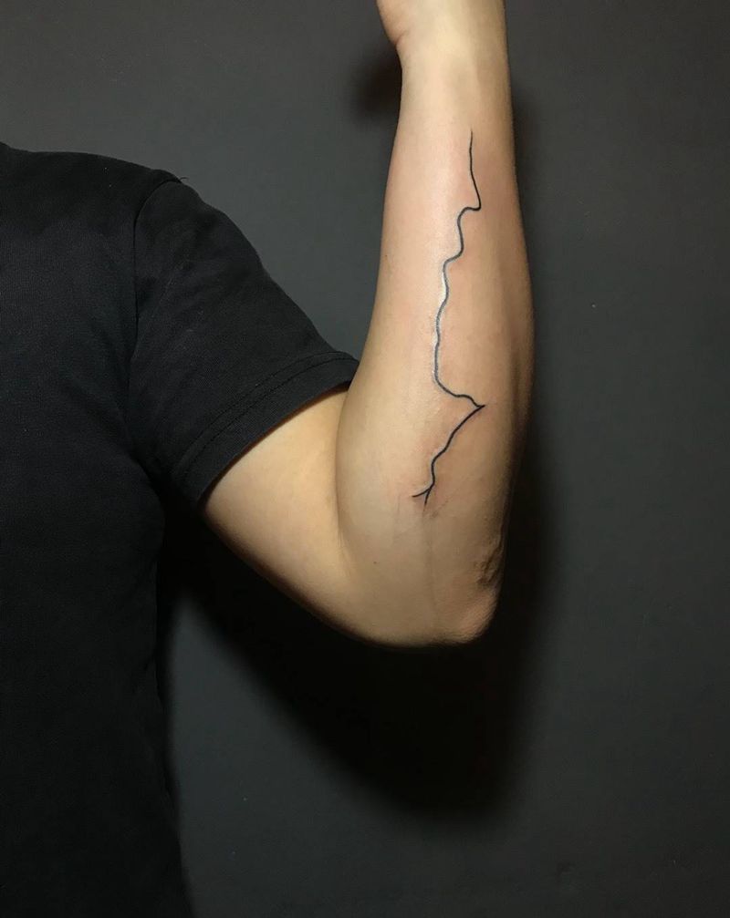 走势线纹身图片